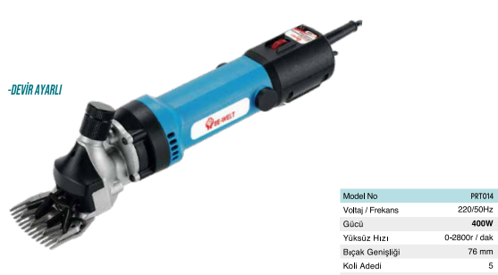 BHD PRT014 KOYUN KIRPMA MAKİNESİ 400W